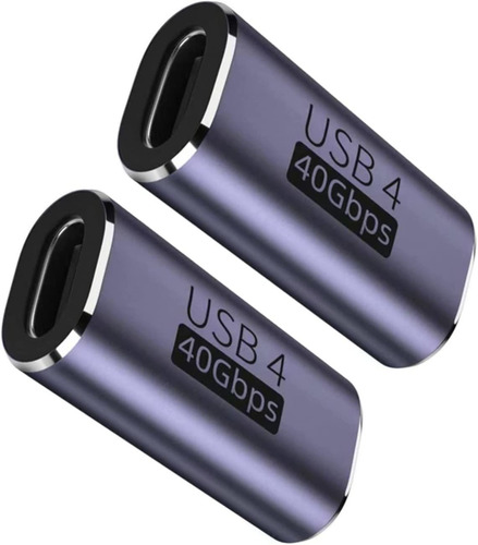 Adaptador Usb C Hembra A Hembra Paquete De 2 Unidades