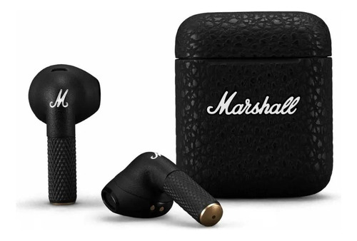 Auriculares Inalambricos Bluetooth In-ear Marshall Minor Iii Con Estuche De Carga - Color Negro