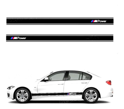 Kit De Adesivo Faixa Lateral Bmw Serie 3 Bw11 Compatível 