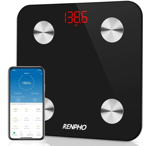 Balanza Digital Smart Bluetooth Renpho 13 Medidas Grasa Baño