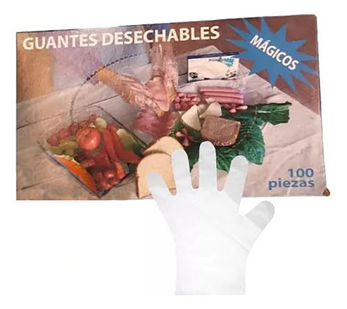 Guantes Desechables Unitalla Polipapel Alimentos 50 Pares