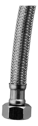 Ligação Mangueira Flexível Malha De Inox 1/2 40cm Lorenzetti Acabamento Cromado Cor Cromado