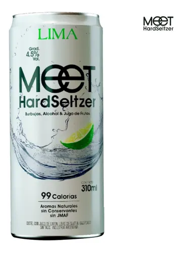 Cóctel Meet Lima Hard Seltzer Lata 310ml.