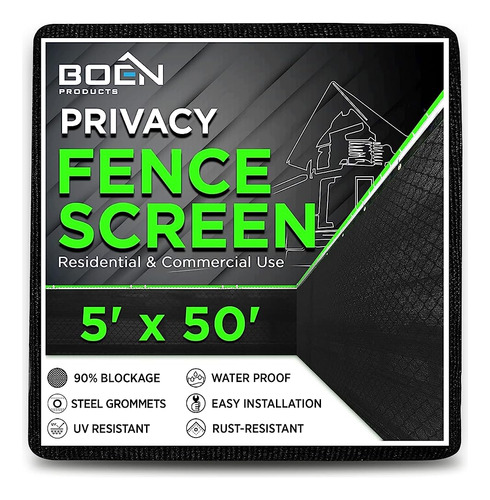 Boen - Backyard Privacy Screen Fence Covering 5' X 50' - Neg