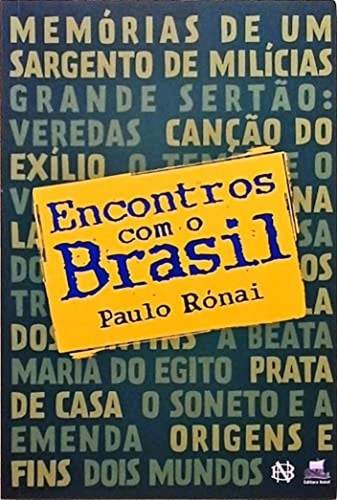 Encontros Com O Brasil De Paulo Rónai Pela Batel (2009) (Usado)