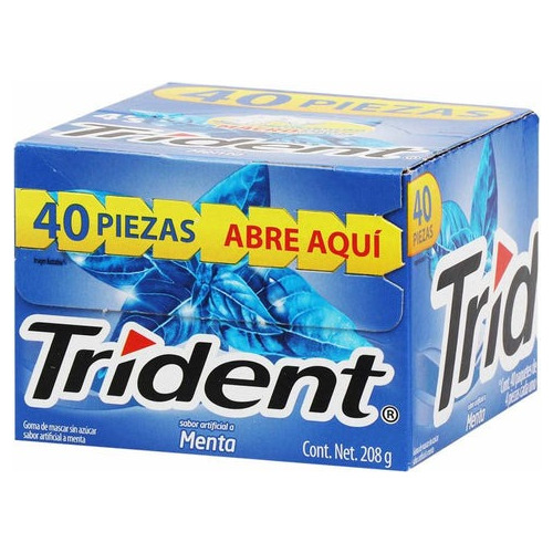 Goma De Mascar Trident White Menta 4's Con 40 Piezas