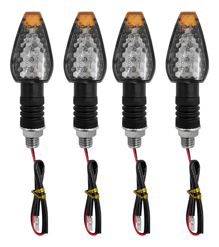 4 Pcs Motorcycle Turn Signal Lights Indicators, Flowing 12v 