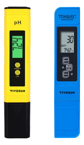 Medidor Ph Y Sólidos Disueltos Vivosun Precisión 0.05 Ph 3 E