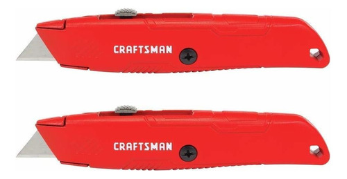 Craftsman Cuchillo Retráctil Utilidad, 2 Pk Con Trampa De