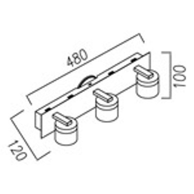 Imagen 3 de 9 de Luz De Pared Interior 3 Luces Led Megan Candil 12w 220v