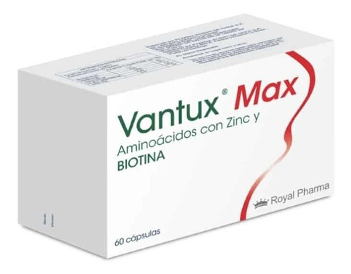 Imagen 1 de 3 de Vantux Max 60 Cápsulas (tratamiento Para La Caída Del Pelo)