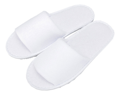 Pantuflas Desechables Blancas Con Punta Abierta, Antidesliza