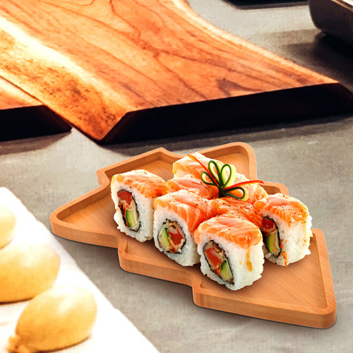 Plato De Madera Para Servir Aperitivos Con Forma De Árbol De
