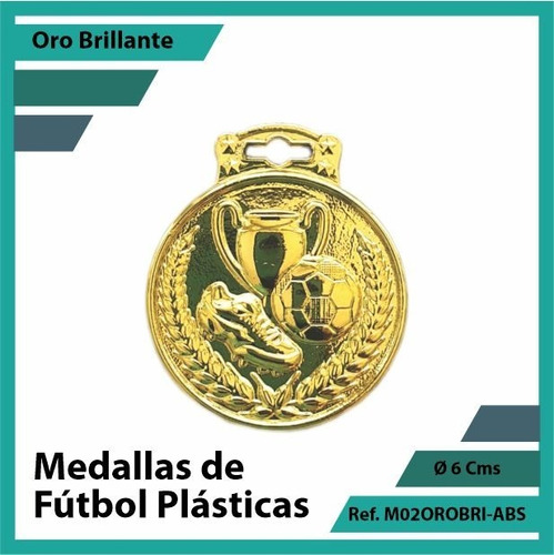 Medallas Para Niños De Futbol En Oro Plasticas M02oro