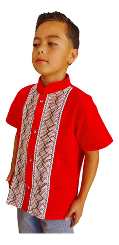 Camisa Guayabera De Manta Para Niño