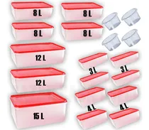 Comprar Set 19 Contenedores De Plastico Hermetico Recipiente Comida-