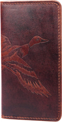 Mallard Duck Wallet - Carteras Largas De Cuero De Grano Comp