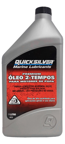 Óleo de motor Quiksilver mineral TC-W3 2 Tempos para veículos náuticos de 6 unidades x 1L / 6L