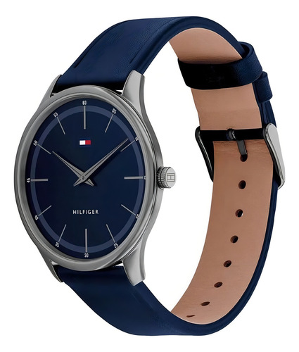 Reloj Tommy Hilfiger Hombre Adrian 1710467 Cuero Azul