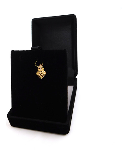 Pingente Sagrado Coração Jesus Com Zircônias Em Ouro 18k