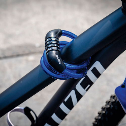 Candado Sparco Se804bl Para Bicicleta Ligero Y Seguro Color Azul