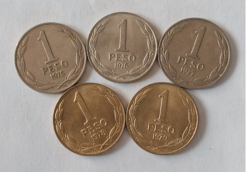 5 Monedas De 1 Peso