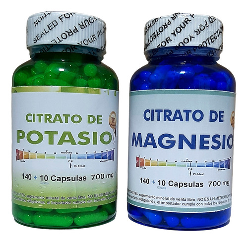 Citrato De Magnesio Y Potasio - Unidad a $176