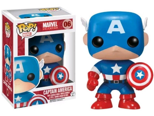Funko Pop Capitan America 06 Marvel Figura Original Educando