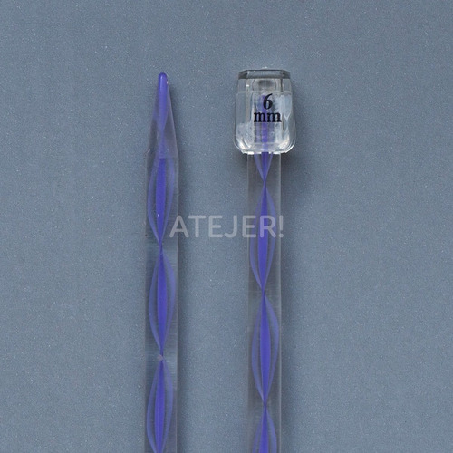 Imagen 1 de 7 de Agujas Tricot De Acrilico Marca Almendra N° 6 X Par
