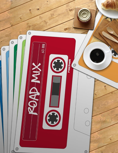Imagen 3 de 4 de Juego De Manteles Individuales - Diseño Cassette