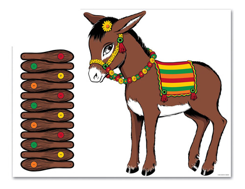 Juego De Burros (máscara Y 12 Colas Incluidas) Accesorio D.