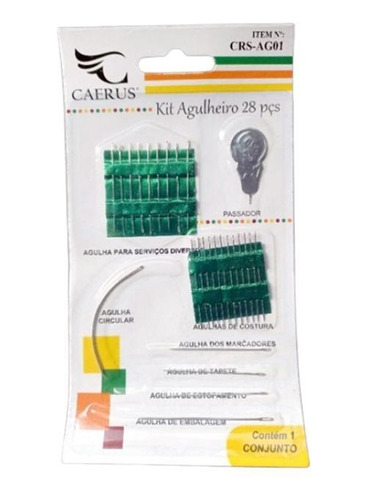 Kit De Agulhas Agulheiro Com 28 Peças Caerus