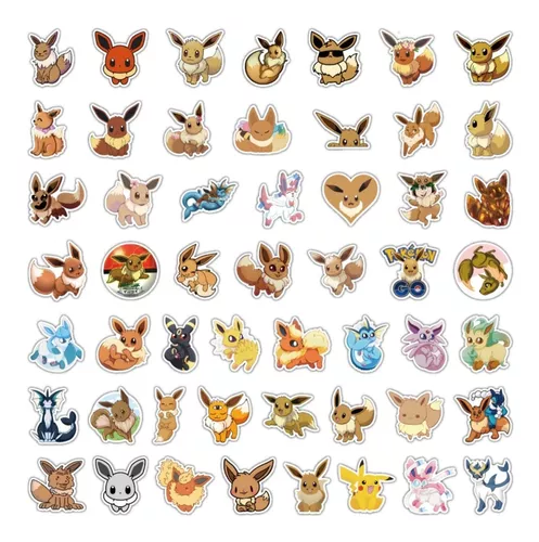Stickers De Pokemon Pegatinas Kawaii 50 Unidades