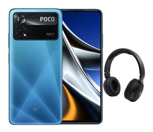 Imagen 1 de 8 de Xiaomi Pocophone Poco X4 Pro 5g 256gb Blue 8gb + Audifonos