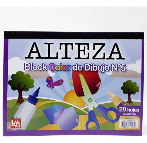 Block Alteza Dibujo Tipo Canson Papel Color N°5 X 20 Hojas