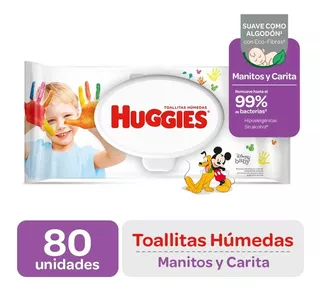 Toallitas Húmedas Huggies Manitos Y Caritas 80 Unid