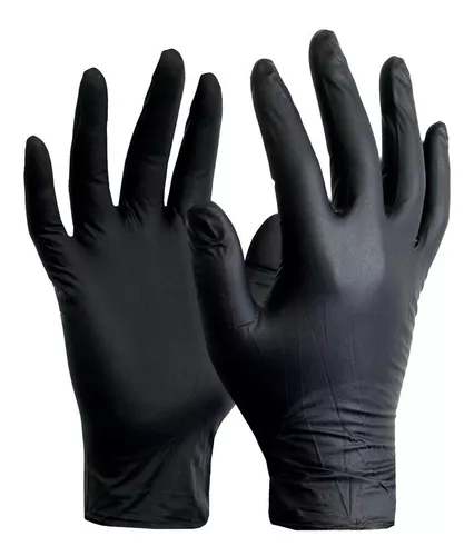 Kit X 10 De Guantes Nitrilo Negros Printex X100 Uni.