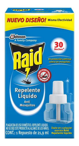 Insecticida Eléctrico Raid Repuesto De 21.9ml