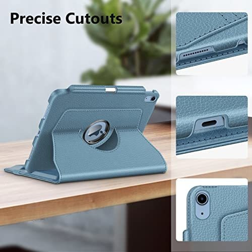 Funda Para iPad 10th Generacion Giratoria 360 - Ocean Blue