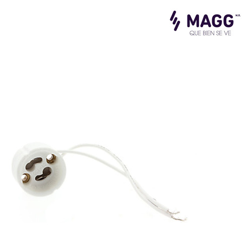 Socket Porta Lámpara Gu10 Blanco Magg