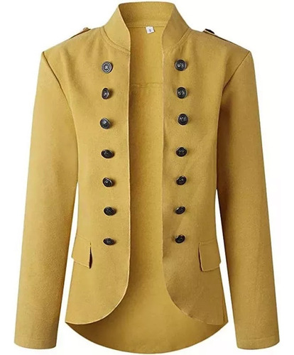 Blazer Militar De Mujer Con Botones Otoño E Invierno