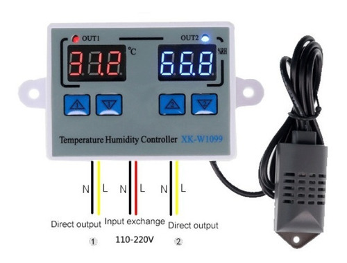 Controlador De Humedad Y Temperatura W1099 Incubadoras