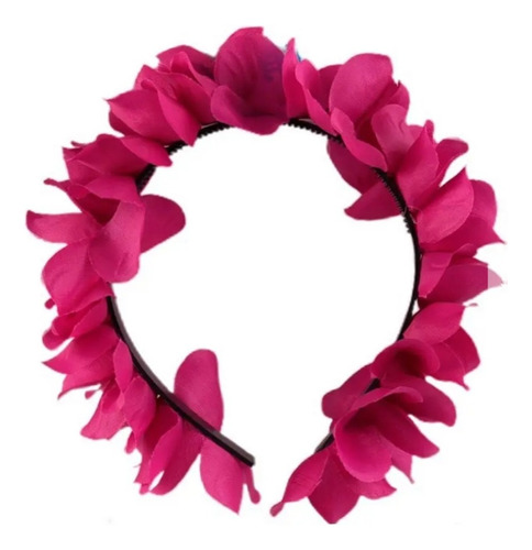 Cintillo Diadema Hawaiana De Flores Purpura Para Fiestas