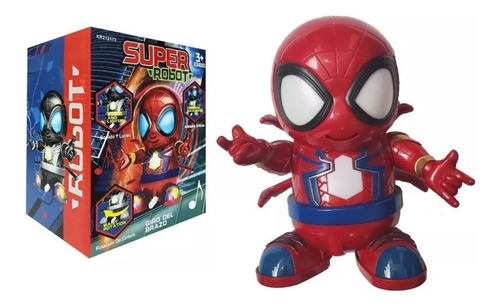 Dance Spiderman Robot Bailarin Luz Sonido Movimiento Avenger