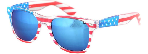 Shaderz Clear American America Usa Gafas De Sol Marco Retro 