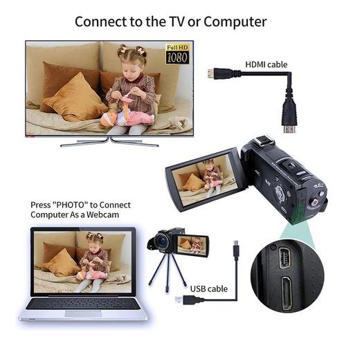 Videocámara 4k Ordro Ax65 Wifi Uhd 3.5 Ips Pantalla Táctil
