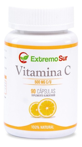 Vitamina C 90 Cap De 500mg 100% Natural Extremo Sur