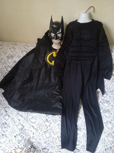 Disfraz De Batman Negro De Niño Talla 8-10 Años. 