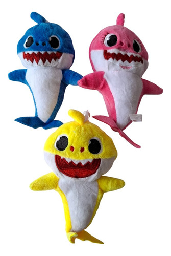 Peluche Llavero De Baby Shark Combo X3 Unidades. Baby Shark X3