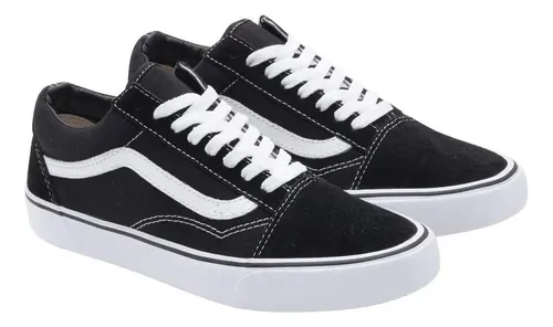 Tênis Vans Old Skool Preto Branco Unissex Com Nf